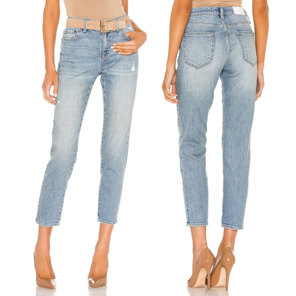 Pistola Mason Straight Jeans 29 High Rise Stretch Denim Blue